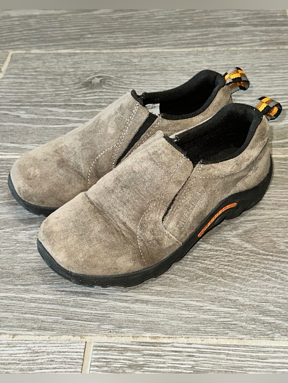 Merrell Jungle Moc Kids Size 13.5M Gunsmoke Suede Gorpcore Slip On Loafer Shoes